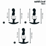 Set Di 3 Tappi Anali Modello 1 - Addicted Toys - immagine 4