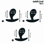 Set Di 3 Tappi Anali Modello 3 - Addicted Toys - immagine 4