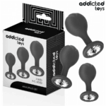 Set Di 3 Tappi Anali Con Gioiello - Addicted Toys