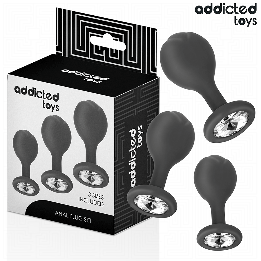 img_208831_07efd6b866c50e94cd9cd1400d7e4d15_1.png Set Di 3 Tappi Anali Con Gioiello - Addicted Toys - immagine 1
