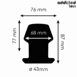 Extreme Hollow Anal Plug Taglia M 8,7 Cm - Addicted Toys - immagine 4