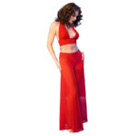 Cr  4857 Set Top Y Pantalones Rosso Talla S - Chilirose - immagine 3