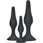 Anal Play Curvy Companions Plug Anale 3 Pezzi Nero - Toyjoy