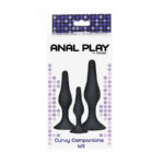 Anal Play Curvy Companions Plug Anale 3 Pezzi Nero - Toyjoy - immagine 3