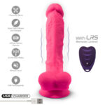 Modello Pene Realistico 18 Vibrazione Rosa + Telecomando Lrs - Silexd