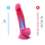 Modello 1 Pene Realistico Silicone Premium Silexpan Rosa Fluorescente 17,5 Cm - Silexd - immagine 4