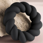 Anello Masturbatore Twist In Silicone Nero - Rocks-Off - immagine 5