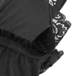 Orsacchiotto Con Dettagli In Pizzo Floreale Nero S/M - Subblime - immagine 14