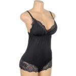 Orsacchiotto Con Dettagli In Pizzo Floreale Nero L/Xl - Subblime - immagine 7