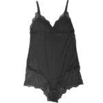 Orsacchiotto Con Dettagli In Pizzo Floreale Nero L/Xl - Subblime - immagine 10