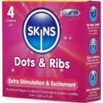 Dots & Ribs Premium Condoms Confezione Da 4 - Skins - immagine 2