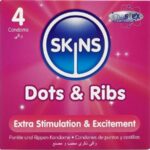 Dots & Ribs Premium Condoms Confezione Da 4 - Skins