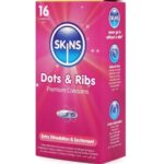 Dots & Ribs Premium Condoms Confezione Da 16 - Skins - immagine 2