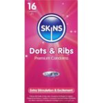 Dots & Ribs Premium Condoms Confezione Da 16 - Skins