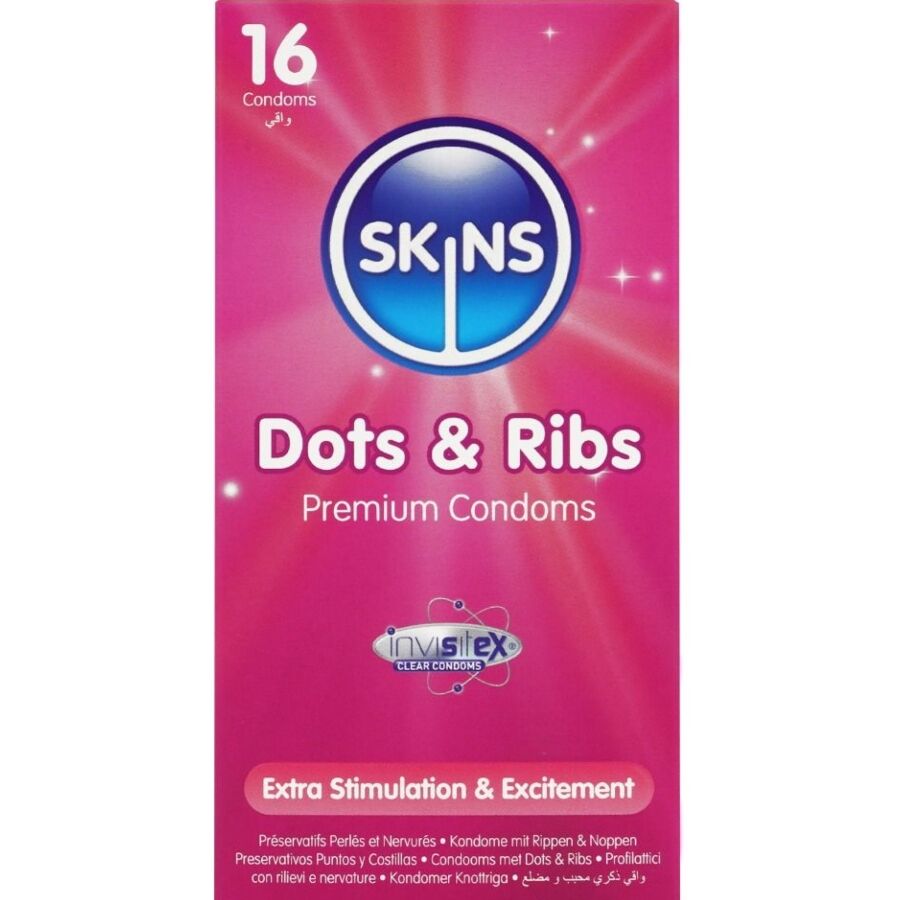 img_213472_8d8d6269ba0e5f8a05645defbb3bf633_1.jpg Dots & Ribs Premium Condoms Confezione Da 16 - Skins - immagine 1