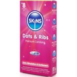 Dots & Ribs Premium Condoms Confezione Da 8 - Skins - immagine 2