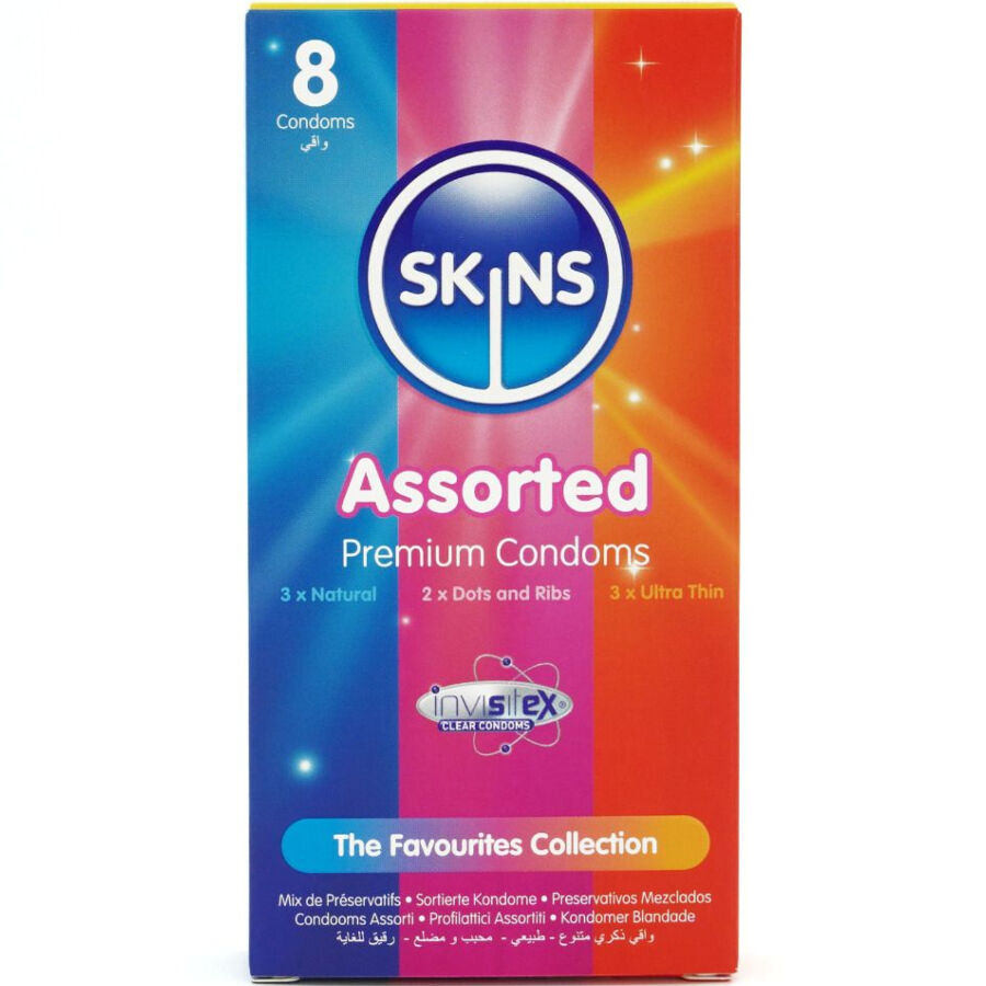img_213488_fedd1861cb8be68e7c0601963c8d1d54_1.jpg Confezione Assortita Di 8 Preservativi Premium - Skins - immagine 1