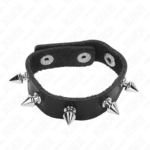 Anello Per Pene In Pelle Con Punte 21,5 X 1,6 Cm - Kink - immagine 4