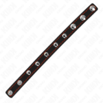 Anello Per Pene In Pelle Con Chiusura A Pressione Fodera Rossa 21 X 1,5 Cm - Kink - immagine 4