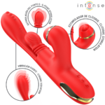 Katy Stimolatore Clitorideo Multifunzione 4 Testine Intercambiabili Rosso - Intense - immagine 4