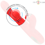 Katy Stimolatore Clitorideo Multifunzione 4 Testine Intercambiabili Rosso - Intense - immagine 5