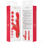 Katy Stimolatore Clitorideo Multifunzione 4 Testine Intercambiabili Rosso - Intense - immagine 9