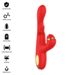 Katy Stimolatore Clitorideo Multifunzione 4 Testine Intercambiabili Rosso - Intense - immagine 2
