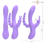Miko Triplo Vibratore Coniglio & Stimolatore & Anale 7 Vibrazioni Viola - Intense - immagine 3