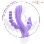 Miko Triplo Vibratore Coniglio & Stimolatore & Anale 7 Vibrazioni Viola - Intense - immagine 4