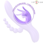 Miko Triplo Vibratore Coniglio & Stimolatore & Anale 7 Vibrazioni Viola - Intense - immagine 6