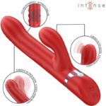 Lele Vibratore Multifunzione Rotante E Oscillante E Stimolante Rosso - Intense - immagine 2