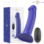 Vibratore Victoria Con Ventosa 10 Vibrazioni Blu Scuro Telecomando - Intense
