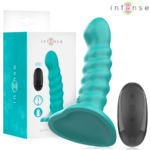 Vibratore Buffy Taglia S Design A Spirale 10 Vibrazioni Telecomando Blu - Intense