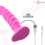 Vibratore Cindy Taglia L Design A Spirale 10 Vibrazioni Rosa Telecomando - Intense - immagine 6