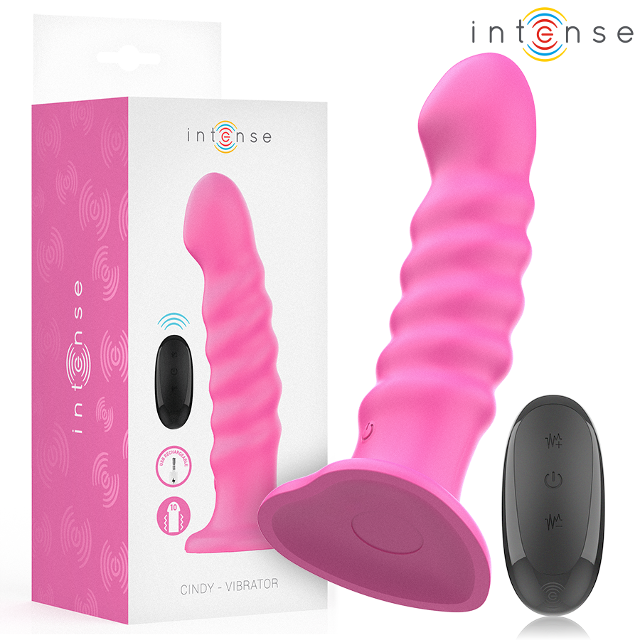 img_214115_7224528ce259eefd6d1547742b1abe0c_1.png Vibratore Cindy Taglia L Design A Spirale 10 Vibrazioni Rosa Telecomando - Intense - immagine 1