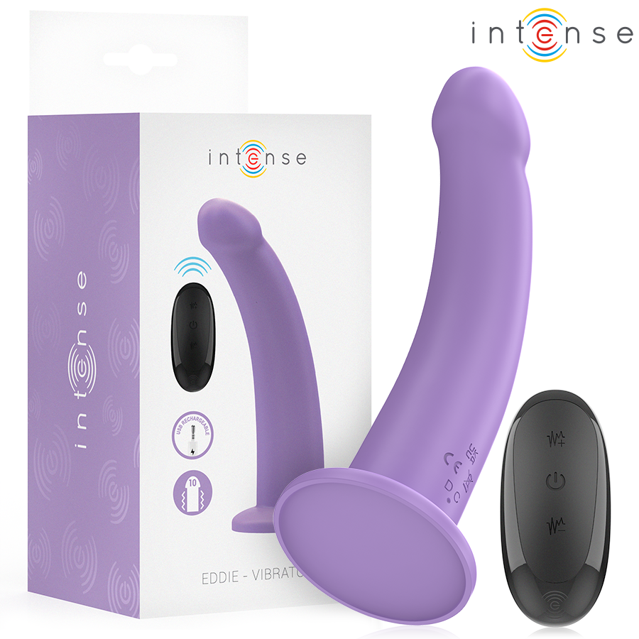 img_214165_cee6dc8409721e473ea1a486a286e31d_1.png Vibratore Eddie 17,5 Cm 10 Vibrazioni Viola Telecomando - Intense - immagine 1