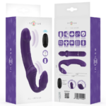 Jill Doppio Vibratore 20 Cm Viola Telecomando - Intense - immagine 8