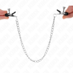 Morsetti Per Capezzoli A Catena Piatta Argento 34 Cm - Kink - immagine 5