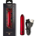 Proiettile Vibrante Ricaricabile Rosso Papavero - Rocks-Off - immagine 6