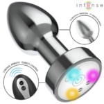 Plug Anale Vibrante In Metallo Con Luci Led E Telecomando - Taglia S - Intense - immagine 2