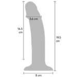 Dildo Vibrante In Silicone Realistico Viola 19,5 Cm - Get Real - immagine 3