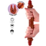 Dildo In Silicone A Doppia Estremit? Caramello 35 Cm - Get Real - immagine 2
