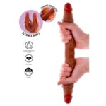 Dildo In Silicone A Doppia Estremit? Caramello 40 Cm - Get Real - immagine 2
