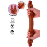 Dildo In Silicone A Doppia Estremit? Caramello 46 Cm - Get Real - immagine 2