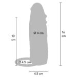 Guaina Vibrante Per Pene In Silicone Per Pelle Idratata Caramello 16 Cm - Get Real - immagine 4