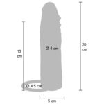 Guaina Vibrante Per Pene In Silicone Per Pelle Idratata Caramello 20 Cm - Get Real - immagine 4