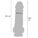Pene Realistico Deluxe Con Testicoli Extra Spessi 34,5 Cm - Get Real - immagine 4