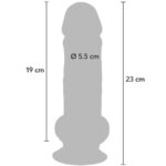 Pene Realistico Deluxe Con Testicoli Extra Spessi 23 Cm - Get Real - immagine 4