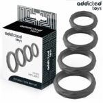Set Di Anelli Per Il Pene Testurizzati 4 Misure - Addicted Toys