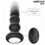 Tappo Anale Rotante E Vibrante, Luce Led, Telecomando - Addicted Toys - immagine 3